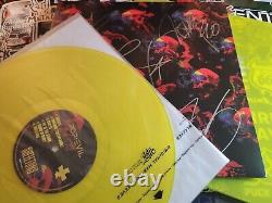 Rare ! Skeletons de POP EVIL Vinyle LP Jaune Surligneur Signé Autographié