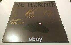 Rare! The Octagonal Stairway By Pig Destroyer Signé Autographied Vinyl By All