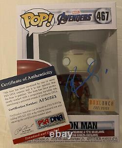 Robert Downey Jr. Ironman Autographié Funko Pop Marvel Iron Man Psa/adn Coa