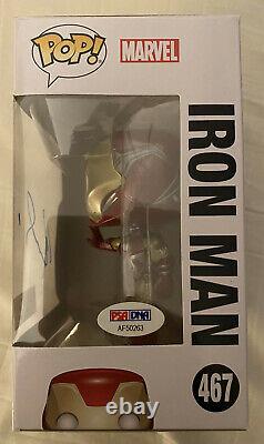 Robert Downey Jr. Ironman Autographié Funko Pop Marvel Iron Man Psa/adn Coa