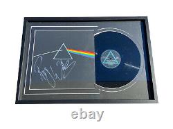 Roger Waters Signé Bordé Rose Floyd Côté Sombre De La Lune Vinyl Lp Auto Bas