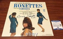 Ronnie Spector A Signé Les Ronettes Avec Veronica Lp Vinyl Beckett Bas