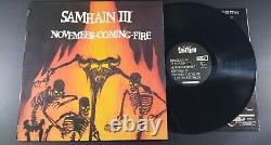 Samhain novembre Feu venant DANZIG Vinyle signé dédicacé LP Misfits