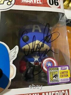 Sebastian Stan A Signé Sdcc Bucky Cap Cap Cap America 06 Funko Pop Jsa Nn49006