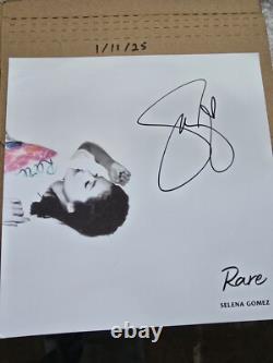 Selena Gomez Inscription Autographiée Insert de Disque VINYLE & Nouvel Album VINYLE Rare