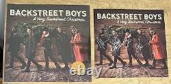 Signé A Backstreet Boys Very Christmas Red Vinyl Autograph 11x11 Art Card #4