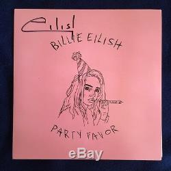 Signé Billie Eilish 7 Disque Vinyle Party Favors Autographié Rose Coachella