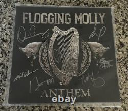 Signé Flogging Molly Anthem Lp Vinyle Signé Insert Vert Galaxie Variante Lp