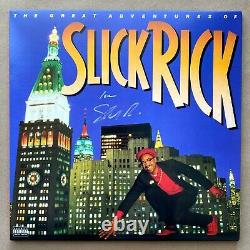 Slick Rick A Signé Les Grandes Aventures De Vinyl 12 Rap Record 2x Lp Autograph