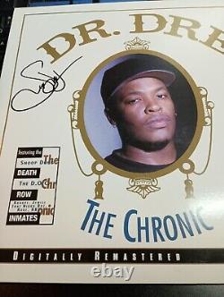 Snoop Dogg a signé The Chronic Vinyle LP Dr Dre Autographié BAS Beckett COA