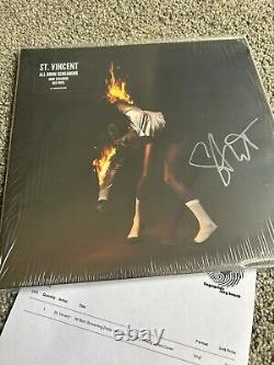 St. Vincent signé Tous nés en criant (vinyle rouge indie) signé st. Vincent