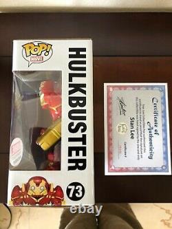 Stan Lee A Signé Hulkbuster Funko Pop Withcoa Marvel Collectors Corps Avengers