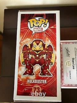Stan Lee A Signé Hulkbuster Funko Pop Withcoa Marvel Collectors Corps Avengers