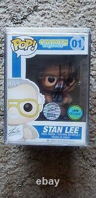 Stan Lee Funko Lot (convention Exclusive 01 Signé, Or Et Argent Exclusif)