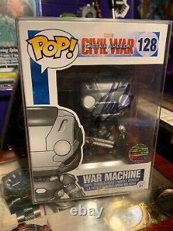 Stan Lee Signed War Machine CIVIL War Funko Pop #128 Avec Coa Marvel Comics Rare