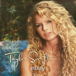 Taylor Swift Autographed Debut Turquoise Vinyl Lp Album Beckett Coa