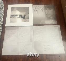 Taylor Swift Le Département des Poètes Torturés Vinyle Signé Inséré Autographié Cœur