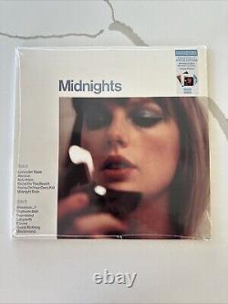 Taylor Swift Midnights Édition Photo Signée Vinyle Marbré Bleu Pierre de Lune