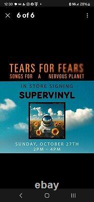 Tears For Fears Signé Autographe 2 LP Vinyle Chansons Pour une Planète Nerveuse RARE