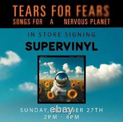 Tears For Fears Vinyle Autographe Signé Songs For A Nervous Planet 2 LP Cocoa