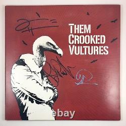 Them Crooked Vultures Dave Grohl John Paul Jones Signé Autographié Vinyle