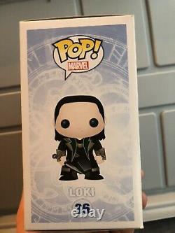 Tom Hiddleston A Signé Loki Funko Pop 36 Thor The Dark World Beckett Bas Coa Rare