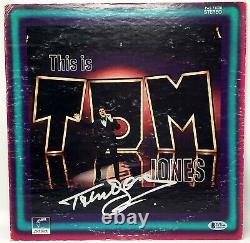 Tom Jones Signé Vinyle Autographié C'est Tom Jones Beckett Bas #u12340