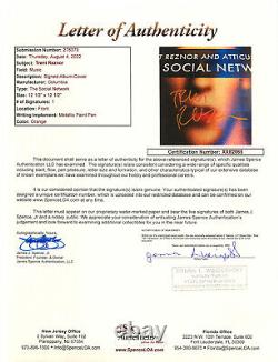 Trent Reznor Signé Autographié Le Réseau Social Vinyl Soundtrack Album Jsa