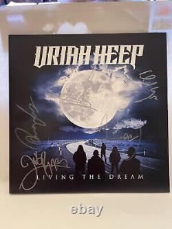 Uriah Heep Vivant le rêve Vinyle spécial blanc LP dédicacé