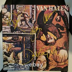 Van Halen Signe L’album Vinyle Fair Warning 1981 Eddie David Alex Michael