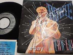 Vinyle 7' dédicacé de David Bowie MODERN LOVE billet de concert signé PARIS 2003