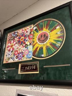 Vinyle Colores signé et dédicacé par J Balvin, cadre personnalisé, authentifié PSA/DNA