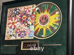 Vinyle Colores signé et dédicacé par J Balvin, cadre personnalisé, authentifié PSA/DNA