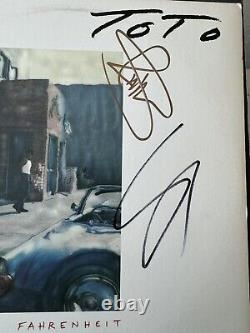 Vinyle Fahrenheit signé par Steve Lukather, Toto, autographe de Joseph Williams, JSA COA
