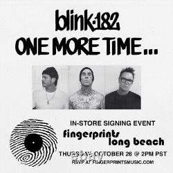 Vinyle LP DE Blink 182 SIGNÉ 2023 PREVENTE EN MAGASIN AUTOGRAPHE Une Fois de Plus