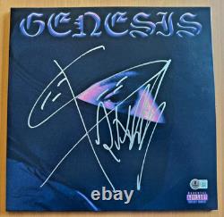 Vinyle LP GÉNESIS signé et autographié par Peso Pluma, avec certificat d’authenticité Beckett COA BAS