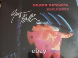 Vinyle LP Gatefold Black Sabbath Paranoid signé par Geezer Butler JSA COA