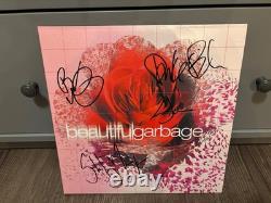 Vinyle LP autographe signé Garbage Beautiful Garbage rare Shirley Manson X4
