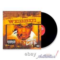 Vinyle LP autographié et signé par Webbie, Savage Life, authentifié PSA/DNA