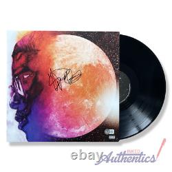 Vinyle LP autographié signé par Kid Cudi Man On The Moon The End Of Day Beckett A.