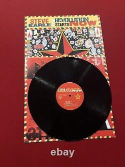 Vinyle LP dédicacé de Steve Earle The Revolution Starts Now