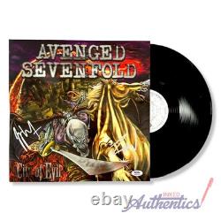 Vinyle LP signé d'Avenged Sevenfold City of Evil PSA/DNA authentique