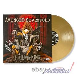 Vinyle LP signé d'Avenged Sevenfold Hail to the King PSA/DNA Authentique