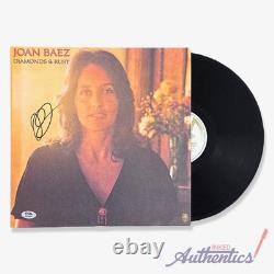 Vinyle LP signé et authentifié de Joan Baez Diamonds & Rust certifié PSA/DNA