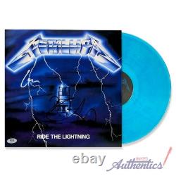 Vinyle LP signé et authentifié par Metallica Ride The Lightning PSA/DNA