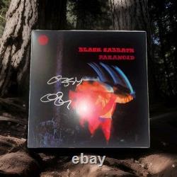 Vinyle Paranoid de Black Sabbath signé et autographié par Ozzy Osbourne