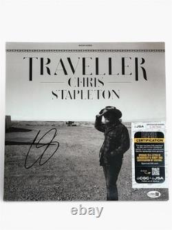 Vinyle Traveller signé et authentifié par Chris Stapleton, rare, certifié JSA