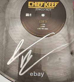 Vinyle autographié signé par Chief Keef 'Finally Rich', seulement côté B sans la pochette de l'album - JSA