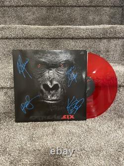 Vinyle couleur LP six signé autographié extrême rock rare du groupe entier