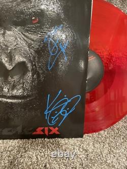 Vinyle couleur LP six signé autographié extrême rock rare du groupe entier